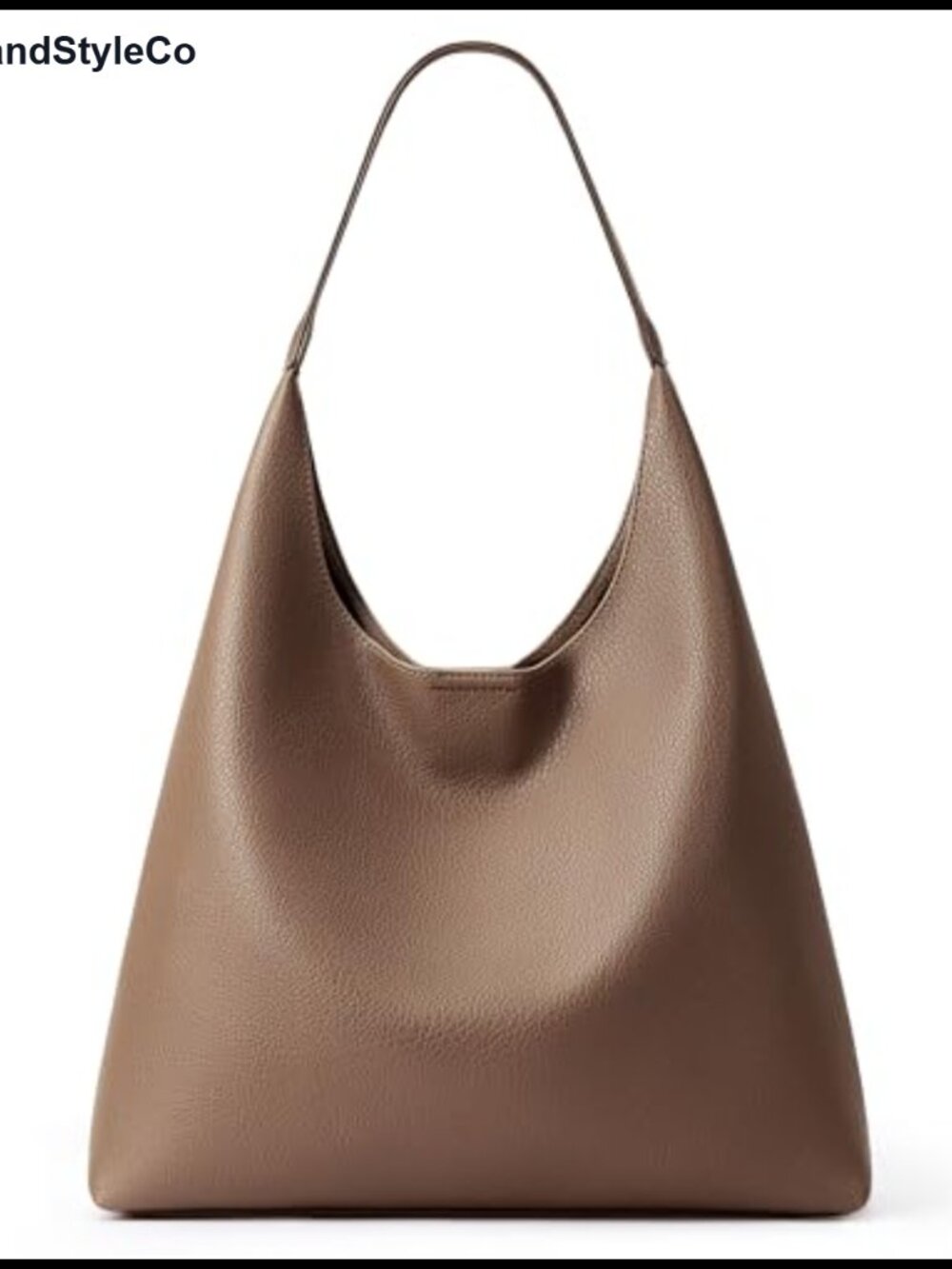 Faux Leather Slouchy Hobo Bag Tote Shoulder Purse with Suede Lining Large
